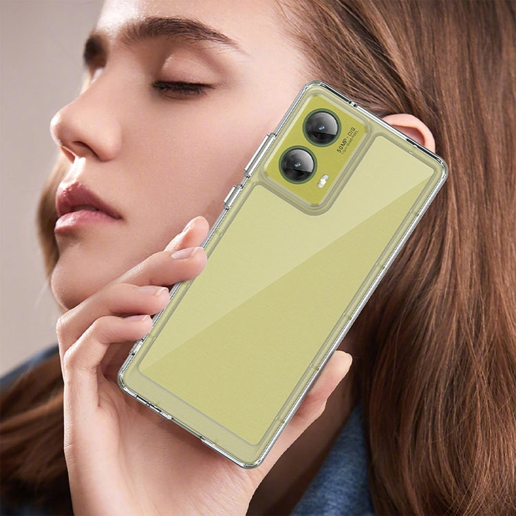 For Motorola S50 Neo Colorful Series Acrylic Hybrid TPU Phone Case