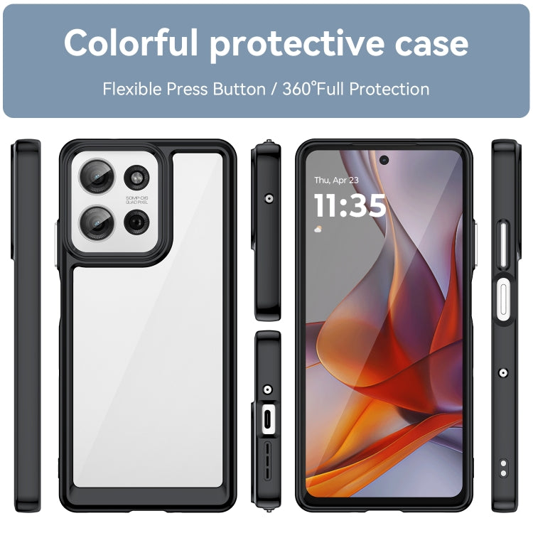 For Motorola Moto G75 5G Colorful Series Acrylic Hybrid TPU Phone Case