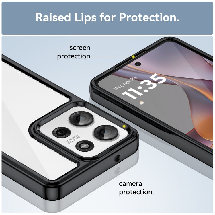 For Motorola Moto G75 5G Colorful Series Acrylic Hybrid TPU Phone Case