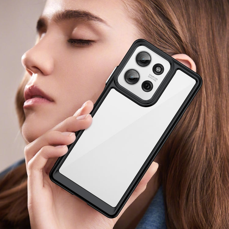 For Motorola Moto G75 5G Colorful Series Acrylic Hybrid TPU Phone Case