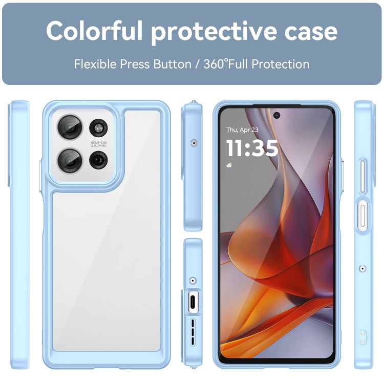 For Motorola Moto G75 5G Colorful Series Acrylic Hybrid TPU Phone Case