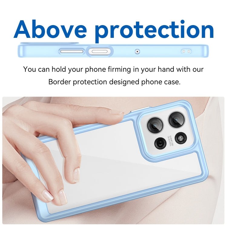For Motorola Moto G75 5G Colorful Series Acrylic Hybrid TPU Phone Case