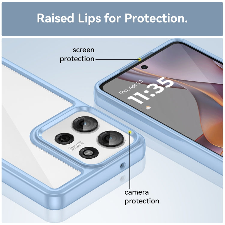 For Motorola Moto G75 5G Colorful Series Acrylic Hybrid TPU Phone Case