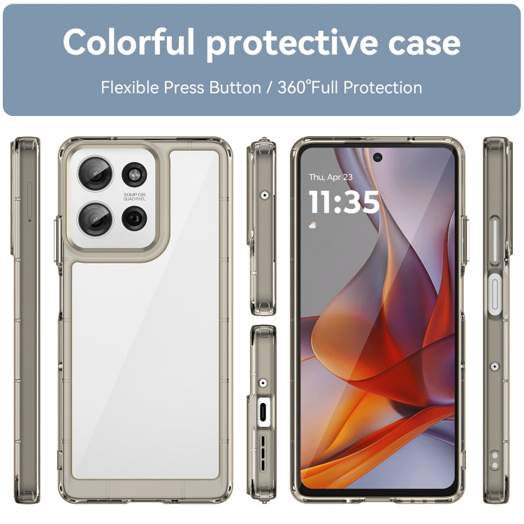 For Motorola Moto G75 5G Colorful Series Acrylic Hybrid TPU Phone Case