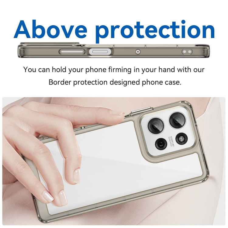 For Motorola Moto G75 5G Colorful Series Acrylic Hybrid TPU Phone Case