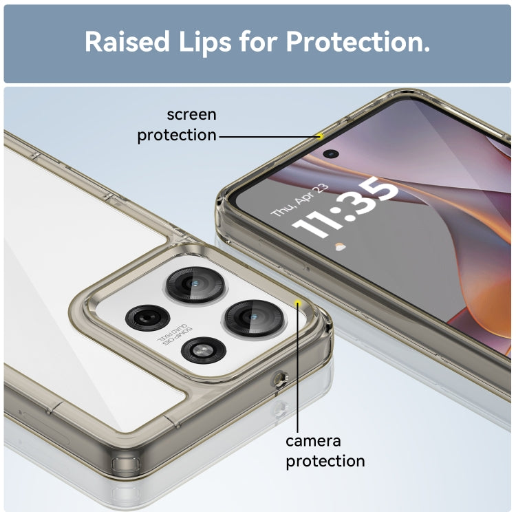 For Motorola Moto G75 5G Colorful Series Acrylic Hybrid TPU Phone Case