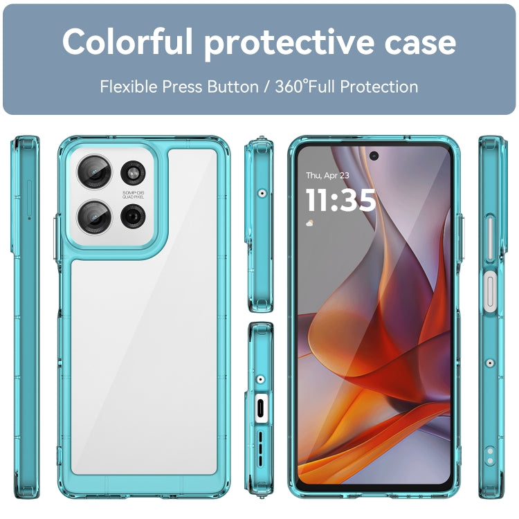 For Motorola Moto G75 5G Colorful Series Acrylic Hybrid TPU Phone Case