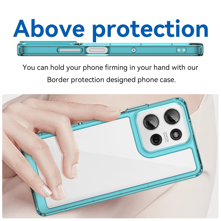 For Motorola Moto G75 5G Colorful Series Acrylic Hybrid TPU Phone Case
