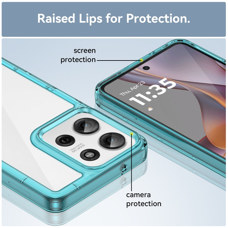 For Motorola Moto G75 5G Colorful Series Acrylic Hybrid TPU Phone Case