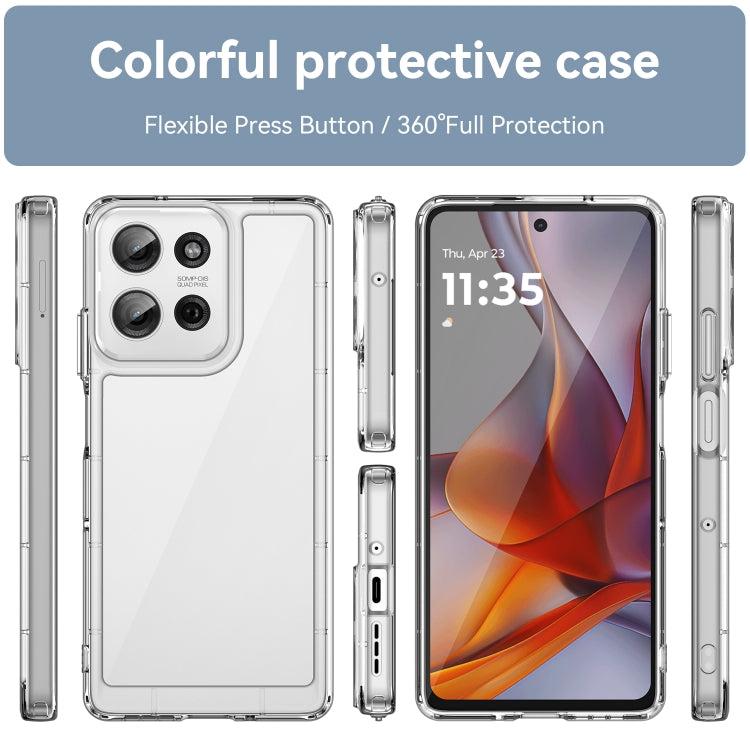 For Motorola Moto G75 5G Colorful Series Acrylic Hybrid TPU Phone Case