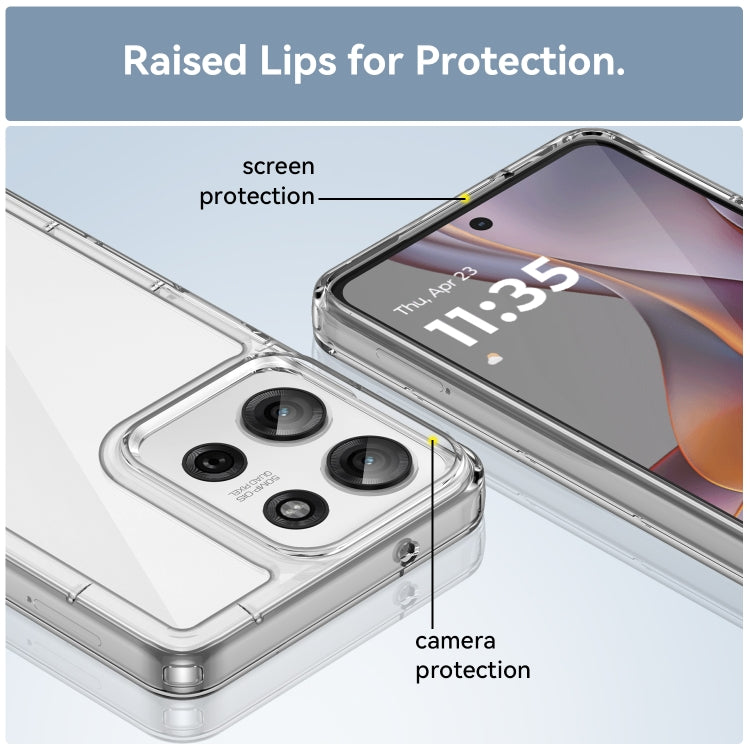 For Motorola Moto G75 5G Colorful Series Acrylic Hybrid TPU Phone Case