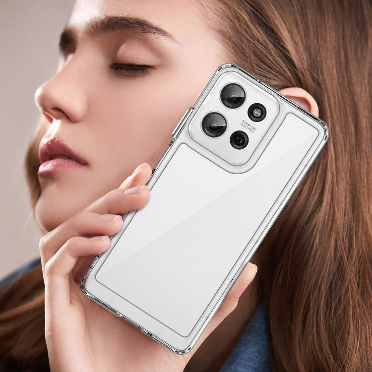 For Motorola Moto G75 5G Colorful Series Acrylic Hybrid TPU Phone Case
