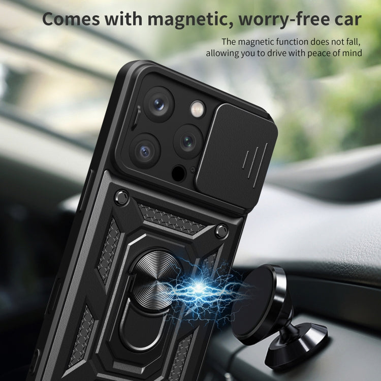 For iPhone 16 Pro Sliding Camera Cover Design TPU+PC Phone Case