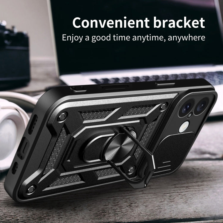 For iPhone 16 Plus Sliding Camera Cover Design TPU+PC Phone Case