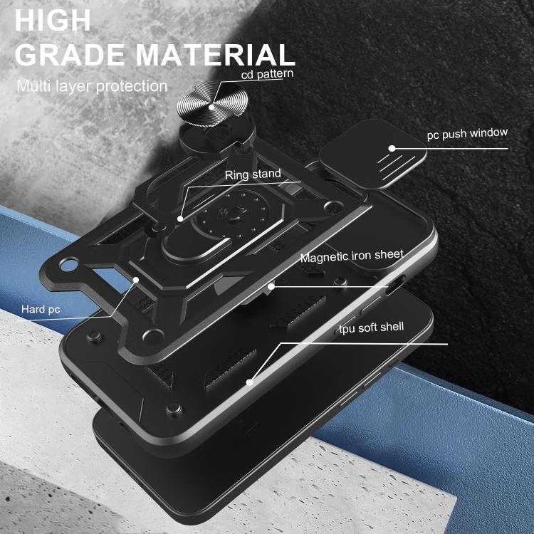 For iPhone 17e / 16e Sliding Camera Cover Design TPU+PC Phone Case