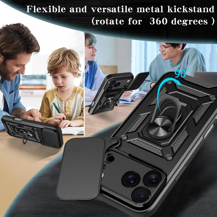 For iPhone 17 Pro Max Sliding Camera Cover Design TPU+PC Phone Case