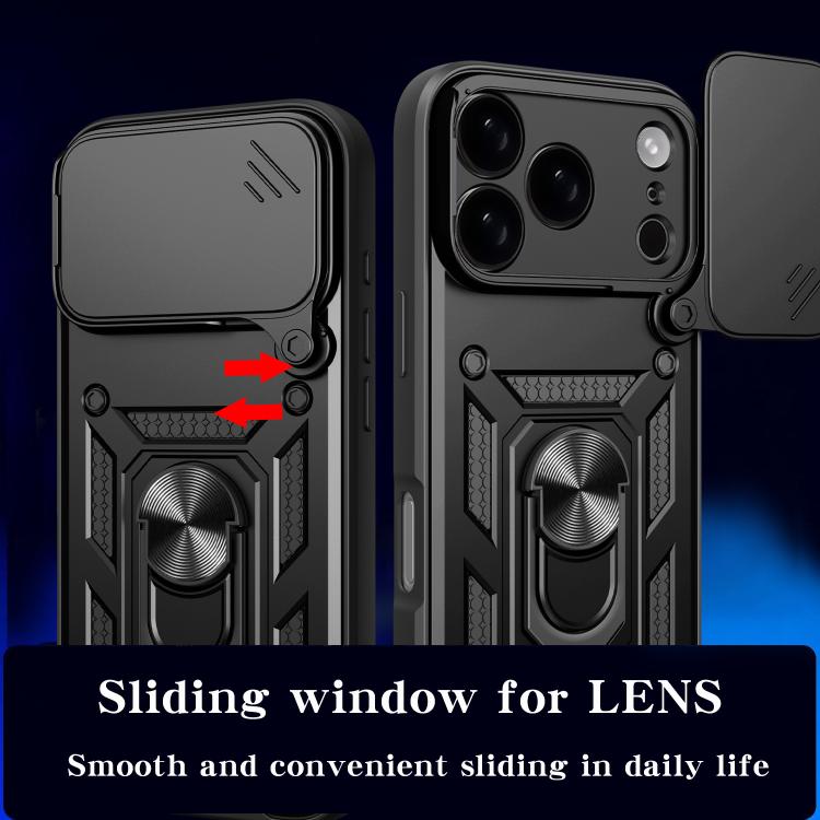 For iPhone 17 Pro Sliding Camera Cover Design TPU+PC Phone Case