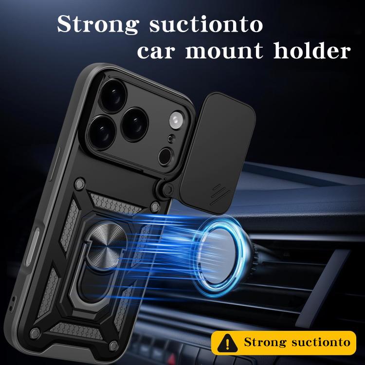 For iPhone 17 Pro Sliding Camera Cover Design TPU+PC Phone Case