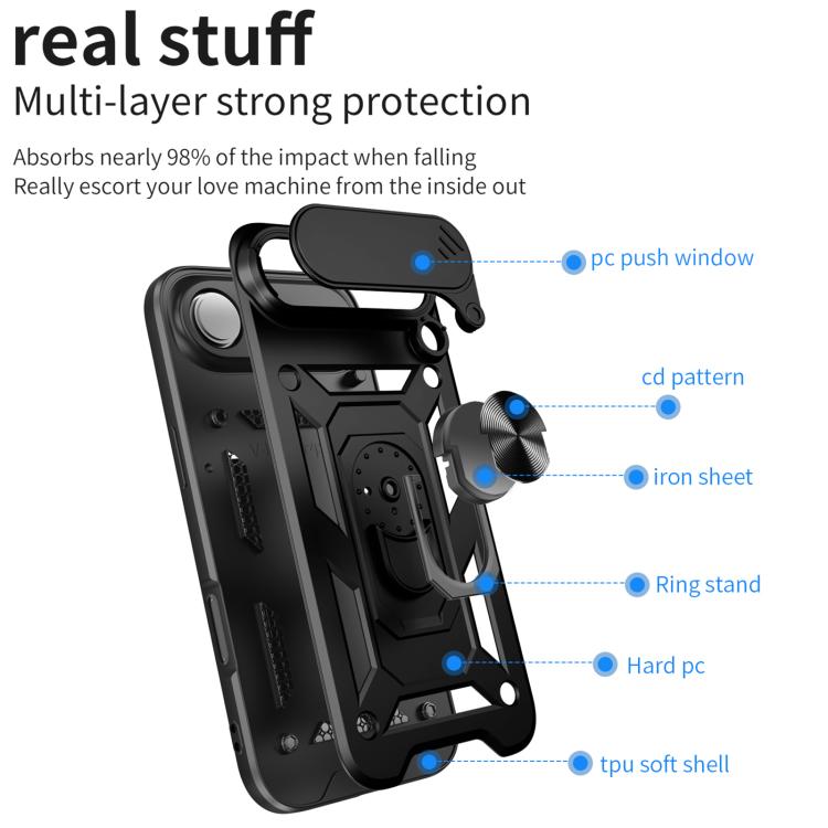 For iPhone Air Sliding Camera Cover Design TPU+PC Phone Case