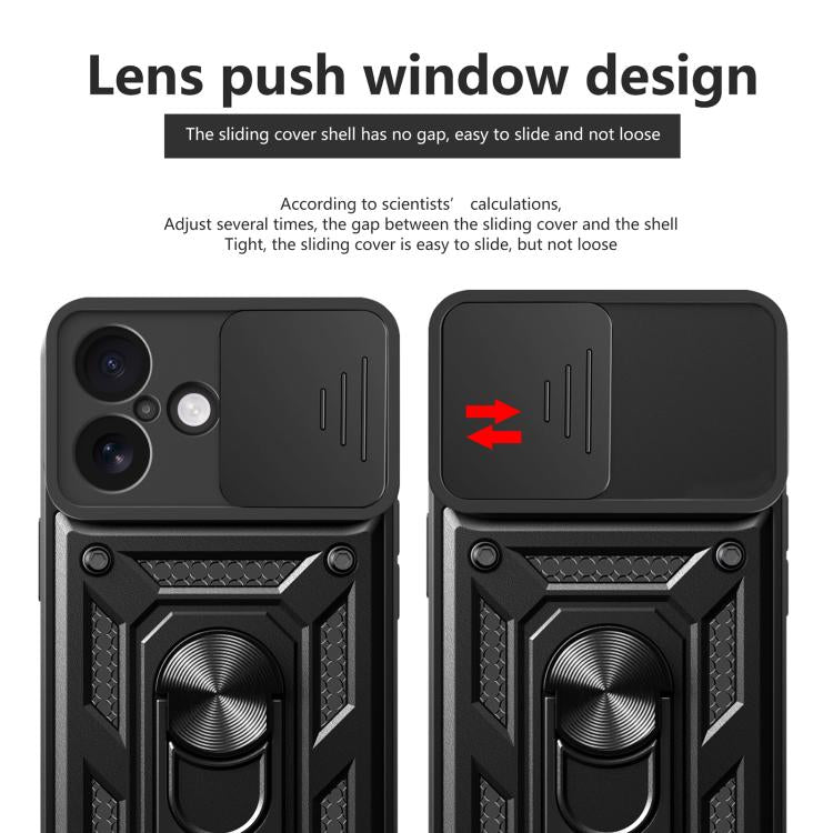 For iPhone 17 Sliding Camera Cover Design TPU+PC Phone Case