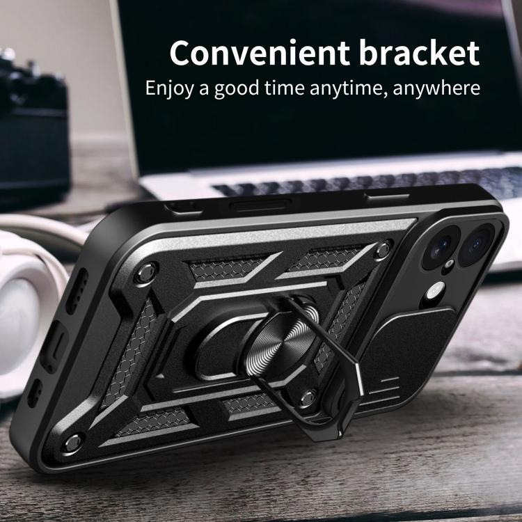 For iPhone 17 Sliding Camera Cover Design TPU+PC Phone Case