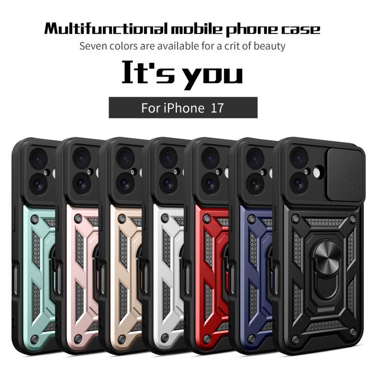 For iPhone 17 Sliding Camera Cover Design TPU+PC Phone Case