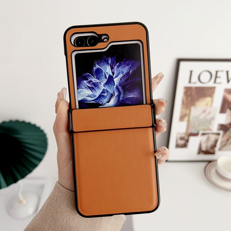 For Samsung Galaxy Z Flip5 Pure Color Hinge Shockproof Phone Case