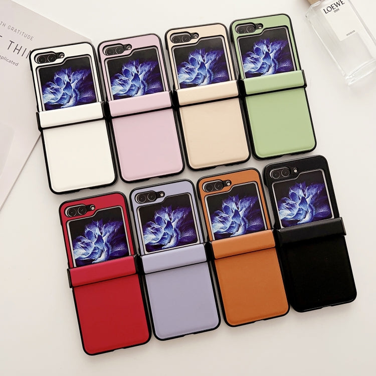 For Samsung Galaxy Z Flip5 Pure Color Hinge Shockproof Phone Case