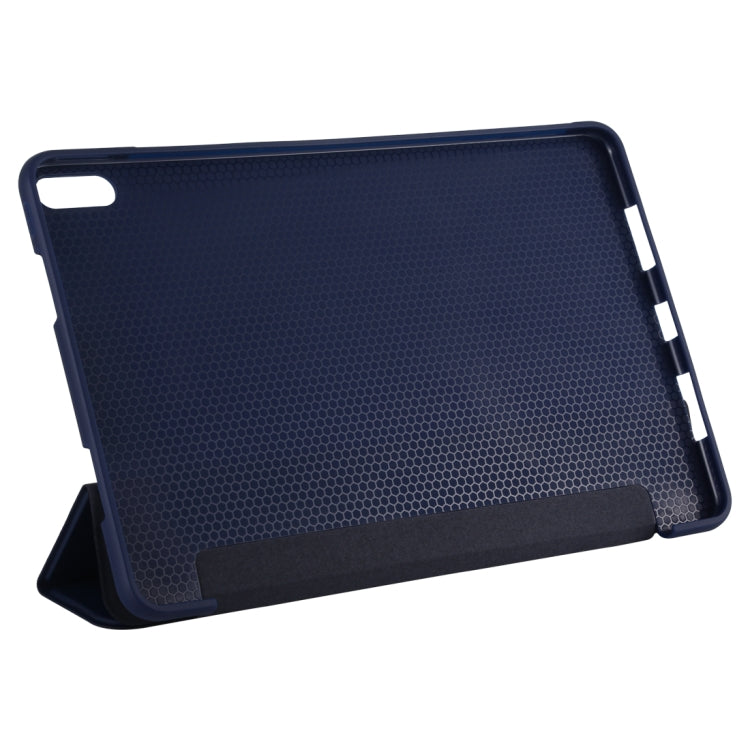For Huawei Matepad Pro 10.8 Ultra-thin Horizontal Flip TPU Leather Case with Three-fold Holder(Dark Blue)