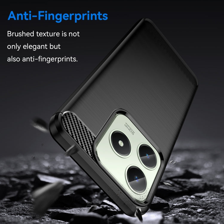 For Realme C61 Carbon Fiber Brushed Texture TPU Phone Case