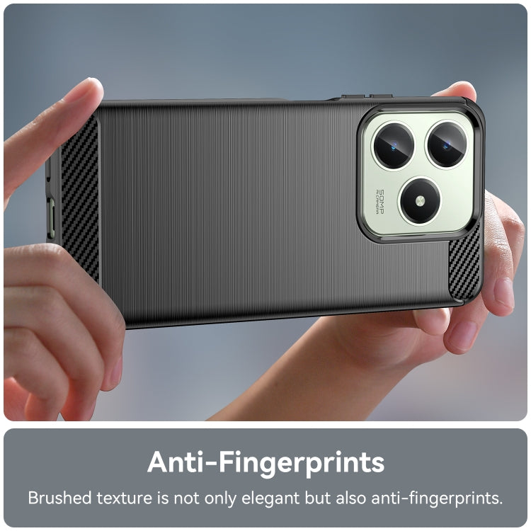 For Realme C61 Carbon Fiber Brushed Texture TPU Phone Case