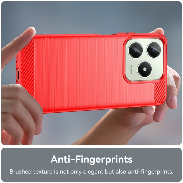 For Realme C61 Carbon Fiber Brushed Texture TPU Phone Case