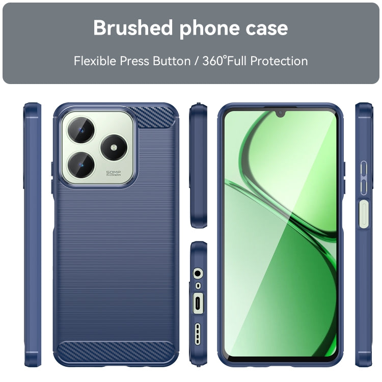 For Realme C63 Carbon Fiber Brushed Texture TPU Phone Case