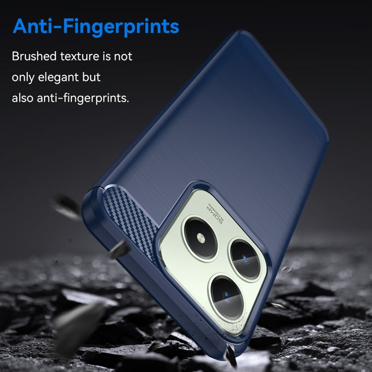 For Realme C63 Carbon Fiber Brushed Texture TPU Phone Case