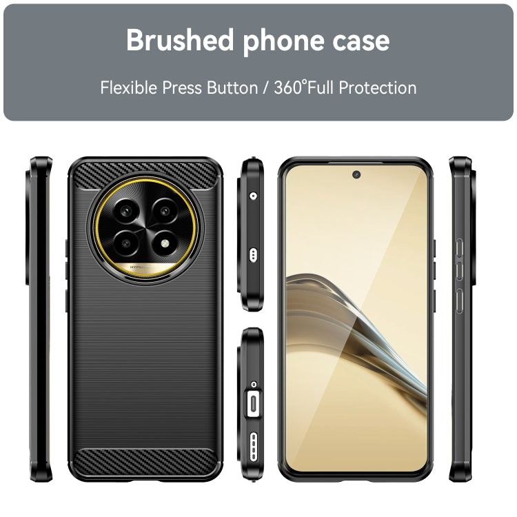 For Realme 13 Pro 5G Carbon Fiber Brushed Texture TPU Phone Case