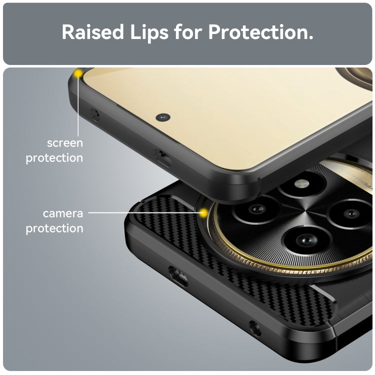 For Realme 13 Pro 5G Carbon Fiber Brushed Texture TPU Phone Case