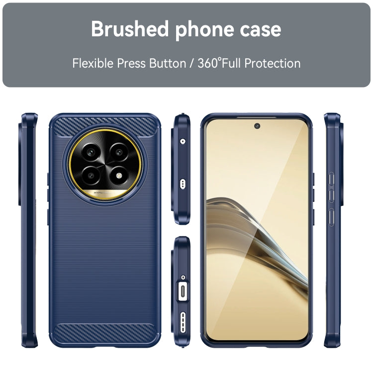 For Realme 13 Pro 5G Carbon Fiber Brushed Texture TPU Phone Case