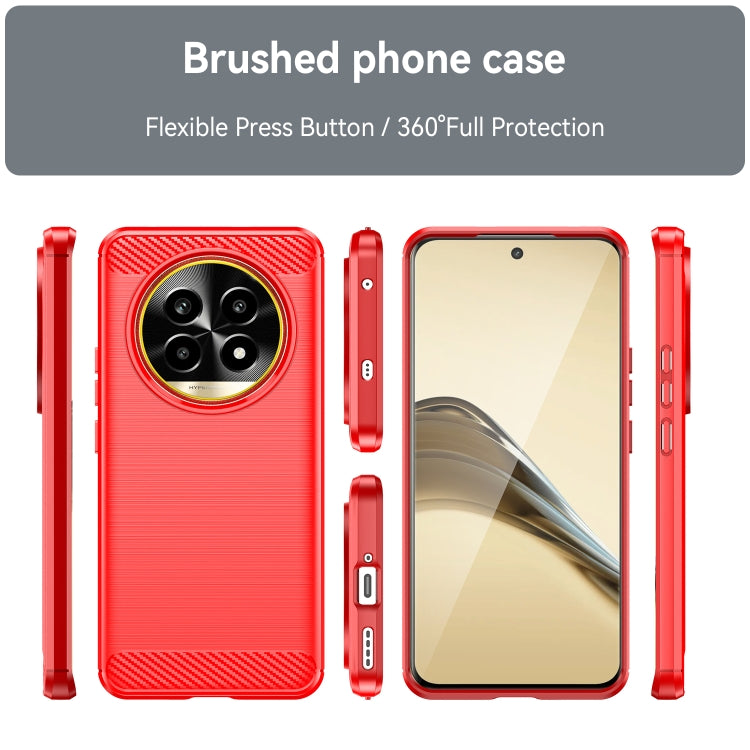 For Realme 13 Pro 5G Carbon Fiber Brushed Texture TPU Phone Case