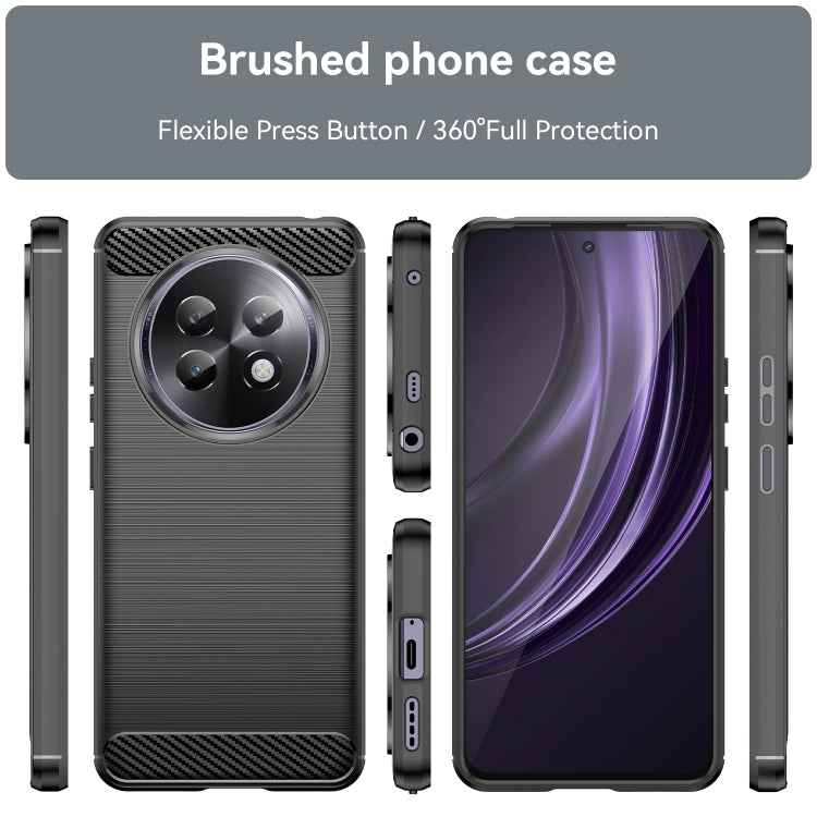 For Realme P1 Speed Carbon Fiber Brushed Texture TPU Phone Case