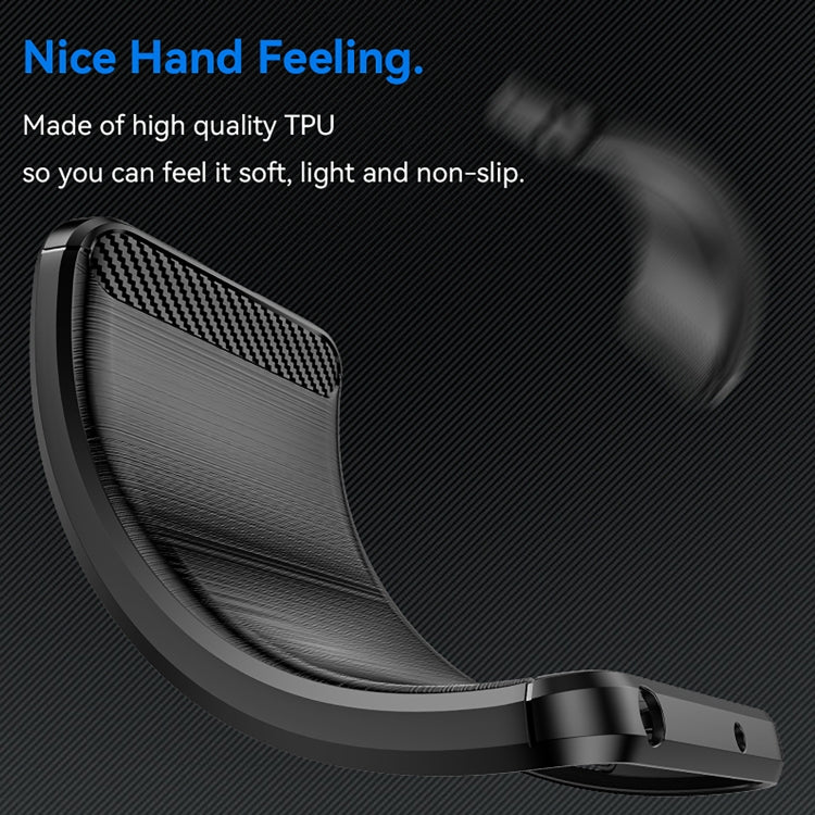For Realme GT 6 Carbon Fiber Brushed Texture TPU Phone Case