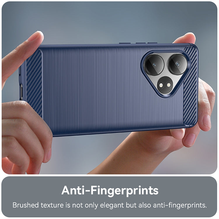 For Realme GT 6 Carbon Fiber Brushed Texture TPU Phone Case