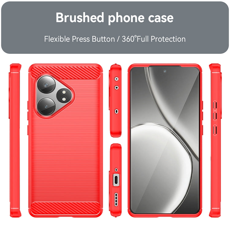 For Realme GT 6 Carbon Fiber Brushed Texture TPU Phone Case
