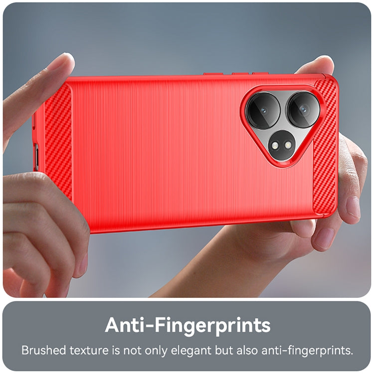 For Realme GT 6 Carbon Fiber Brushed Texture TPU Phone Case