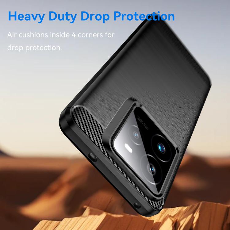 For Realme GT 7 Pro Carbon Fiber Brushed Texture TPU Phone Case