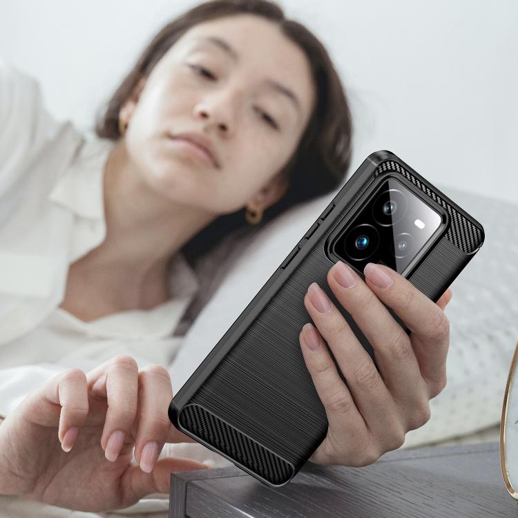 For Realme GT 7 Pro Carbon Fiber Brushed Texture TPU Phone Case