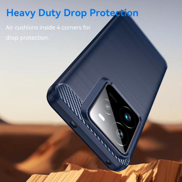 For Realme GT 7 Pro Carbon Fiber Brushed Texture TPU Phone Case