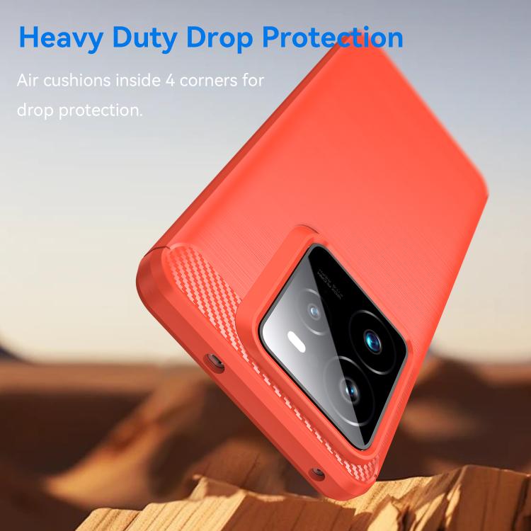 For Realme GT 7 Pro Carbon Fiber Brushed Texture TPU Phone Case