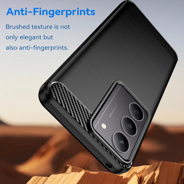 For Realme 14x 5G Carbon Fiber Brushed Texture TPU Phone Case
