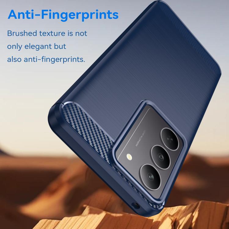 For Realme C75 Carbon Fiber Brushed Texture TPU Phone Case