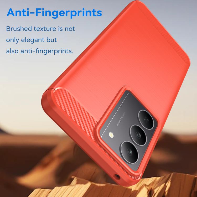 For Realme C75 Carbon Fiber Brushed Texture TPU Phone Case